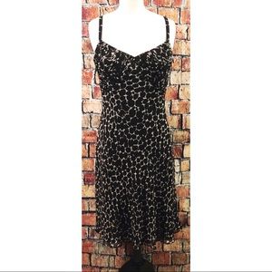 Ann Taylor Womens Lined Silk Spaghetti Strap Dress